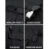 image:imageTACVASEN Mens Fishing Shirt with Pockets UPF50 Quick Dry Breathable Short Sleeve Button Down Sun Shirt for Work TacticalBlack