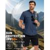 image:imageTACVASEN Mens Fishing Shirt with Pockets UPF50 Quick Dry Breathable Short Sleeve Button Down Sun Shirt for Work TacticalCharblue
