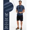 image:imageTACVASEN Mens Fishing Shirt with Pockets UPF50 Quick Dry Breathable Short Sleeve Button Down Sun Shirt for Work TacticalCharblue