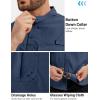 image:imageTACVASEN Mens Fishing Shirt with Pockets UPF50 Quick Dry Breathable Short Sleeve Button Down Sun Shirt for Work TacticalCharblue