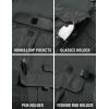 image:imageTACVASEN Mens Fishing Shirt with Pockets UPF50 Quick Dry Breathable Short Sleeve Button Down Sun Shirt for Work TacticalDgrey