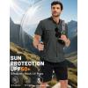 image:imageTACVASEN Mens Fishing Shirt with Pockets UPF50 Quick Dry Breathable Short Sleeve Button Down Sun Shirt for Work TacticalDgrey