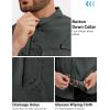 image:imageTACVASEN Mens Fishing Shirt with Pockets UPF50 Quick Dry Breathable Short Sleeve Button Down Sun Shirt for Work TacticalDgrey