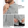 image:imageTACVASEN Mens Fishing Shirt with Pockets UPF50 Quick Dry Breathable Short Sleeve Button Down Sun Shirt for Work TacticalLightgrey