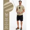 image:imageTACVASEN Mens Fishing Shirt with Pockets UPF50 Quick Dry Breathable Short Sleeve Button Down Sun Shirt for Work TacticalLkhaki