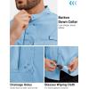 image:imageTACVASEN Mens Fishing Shirt with Pockets UPF50 Quick Dry Breathable Short Sleeve Button Down Sun Shirt for Work TacticalLsblue