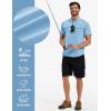 image:imageTACVASEN Mens Fishing Shirt with Pockets UPF50 Quick Dry Breathable Short Sleeve Button Down Sun Shirt for Work TacticalLsblue