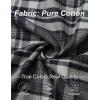 image:imageTACVASEN Mens Flannel Shirts Lightweight Cotton Button Down Long Sleeve Shirt Casual Plaid Pocket Shirts OutdoorBlack Grey