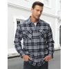image:imageTACVASEN Mens Flannel Shirts Lightweight Cotton Button Down Long Sleeve Shirt Casual Plaid Pocket Shirts OutdoorNavy
