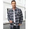 image:imageTACVASEN Mens Flannel Shirts Lightweight Cotton Button Down Long Sleeve Shirt Casual Plaid Pocket Shirts OutdoorNavy