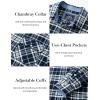 image:imageTACVASEN Mens Flannel Shirts Lightweight Cotton Button Down Long Sleeve Shirt Casual Plaid Pocket Shirts OutdoorNavy