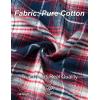 image:imageTACVASEN Mens Flannel Shirts Lightweight Cotton Button Down Long Sleeve Shirt Casual Plaid Pocket Shirts OutdoorRed White