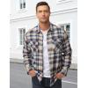 image:imageTACVASEN Mens Flannel Shirts Lightweight Cotton Button Down Long Sleeve Shirt Casual Plaid Pocket Shirts OutdoorYellow