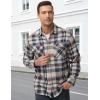 image:imageTACVASEN Mens Flannel Shirts Lightweight Cotton Button Down Long Sleeve Shirt Casual Plaid Pocket Shirts OutdoorYellow