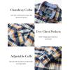 image:imageTACVASEN Mens Flannel Shirts Lightweight Cotton Button Down Long Sleeve Shirt Casual Plaid Pocket Shirts OutdoorYellow