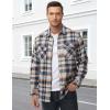 image:imageTACVASEN Mens Flannel Shirts Lightweight Cotton Button Down Long Sleeve Shirt Casual Plaid Pocket Shirts OutdoorYellow