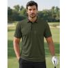 image:imageTACVASEN Mens Golf Shirts Dry Fit Polo Short Sleeve Moisture Wicking Performance Collared Shirt for Work Casual AthleticArmygreen