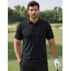 image:imageTACVASEN Mens Golf Shirts Dry Fit Polo Short Sleeve Moisture Wicking Performance Collared Shirt for Work Casual AthleticBlack