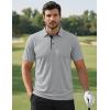 image:imageTACVASEN Mens Golf Shirts Dry Fit Polo Short Sleeve Moisture Wicking Performance Collared Shirt for Work Casual AthleticLightgrey