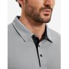 image:imageTACVASEN Mens Golf Shirts Dry Fit Polo Short Sleeve Moisture Wicking Performance Collared Shirt for Work Casual AthleticLightgrey