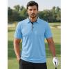 image:imageTACVASEN Mens Golf Shirts Dry Fit Polo Short Sleeve Moisture Wicking Performance Collared Shirt for Work Casual AthleticSkyblue