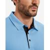image:imageTACVASEN Mens Golf Shirts Dry Fit Polo Short Sleeve Moisture Wicking Performance Collared Shirt for Work Casual AthleticSkyblue