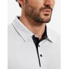 image:imageTACVASEN Mens Golf Shirts Dry Fit Polo Short Sleeve Moisture Wicking Performance Collared Shirt for Work Casual AthleticWhite