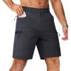 image:imageTACVASEN Mens Hiking Cargo Shorts 10 Quick Dry Lightweight Casual Summer Outdoor Golf Shorts with 5 Zipper Pockets01 Dark Grey