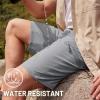 image:imageTACVASEN Mens Hiking Cargo Shorts 10 Quick Dry Lightweight Casual Summer Outdoor Golf Shorts with 5 Zipper Pockets03 Light Grey