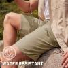 image:imageTACVASEN Mens Hiking Cargo Shorts 10 Quick Dry Lightweight Casual Summer Outdoor Golf Shorts with 5 Zipper Pockets04 Khaki