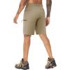 image:imageTACVASEN Mens Hiking Cargo Shorts 10 Quick Dry Lightweight Casual Summer Outdoor Golf Shorts with 5 Zipper Pockets04 Khaki