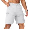 image:imageTACVASEN Mens Hiking Cargo Shorts 10 Quick Dry Lightweight Casual Summer Outdoor Golf Shorts with 5 Zipper Pockets05 White