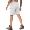 image:imageTACVASEN Mens Hiking Cargo Shorts 10 Quick Dry Lightweight Casual Summer Outdoor Golf Shorts with 5 Zipper Pockets05 White