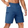 image:imageTACVASEN Mens Hiking Cargo Shorts 10 Quick Dry Lightweight Casual Summer Outdoor Golf Shorts with 5 Zipper Pockets08 Blue Gray