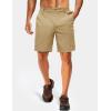 image:imageTACVASEN Mens Hiking Cargo Shorts 9 Quick Dry Lightweight Water Resistant Shorts Casual Golf Work with 5 Pockets03khaki