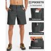 image:imageTACVASEN Mens Hiking Cargo Shorts Quick Dry WaterResistant Lightweight Tactical Outdoor Work Shorts with 8 Pockets01 Dark Grey