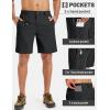 image:imageTACVASEN Mens Hiking Cargo Shorts Quick Dry WaterResistant Lightweight Tactical Outdoor Work Shorts with 8 Pockets02 Black