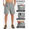 image:imageTACVASEN Mens Hiking Cargo Shorts Quick Dry WaterResistant Lightweight Tactical Outdoor Work Shorts with 8 Pockets03 Light Grey