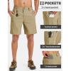 image:imageTACVASEN Mens Hiking Cargo Shorts Quick Dry WaterResistant Lightweight Tactical Outdoor Work Shorts with 8 Pockets04 Khaki