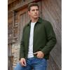 image:imageTACVASEN Mens Lightweight Jackets Full Zip Laydown Collar Windbreaker Jacket Casual Golf Light Coat with PocketsArmy Green