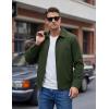 image:imageTACVASEN Mens Lightweight Jackets Full Zip Laydown Collar Windbreaker Jacket Casual Golf Light Coat with PocketsArmy Green