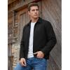 image:imageTACVASEN Mens Lightweight Jackets Full Zip Laydown Collar Windbreaker Jacket Casual Golf Light Coat with PocketsBlack