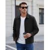 image:imageTACVASEN Mens Lightweight Jackets Full Zip Laydown Collar Windbreaker Jacket Casual Golf Light Coat with PocketsBlack