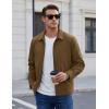 image:imageTACVASEN Mens Lightweight Jackets Full Zip Laydown Collar Windbreaker Jacket Casual Golf Light Coat with PocketsBrown