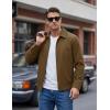 image:imageTACVASEN Mens Lightweight Jackets Full Zip Laydown Collar Windbreaker Jacket Casual Golf Light Coat with PocketsBrown