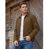 image:imageTACVASEN Mens Lightweight Jackets Full Zip Laydown Collar Windbreaker Jacket Casual Golf Light Coat with PocketsBrown