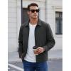 image:imageTACVASEN Mens Lightweight Jackets Full Zip Laydown Collar Windbreaker Jacket Casual Golf Light Coat with PocketsDark Grey