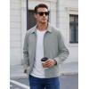 image:imageTACVASEN Mens Lightweight Jackets Full Zip Laydown Collar Windbreaker Jacket Casual Golf Light Coat with PocketsLight Grey