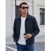 image:imageTACVASEN Mens Lightweight Jackets Full Zip Laydown Collar Windbreaker Jacket Casual Golf Light Coat with PocketsNavy