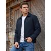 image:imageTACVASEN Mens Lightweight Jackets Full Zip Laydown Collar Windbreaker Jacket Casual Golf Light Coat with PocketsNavy